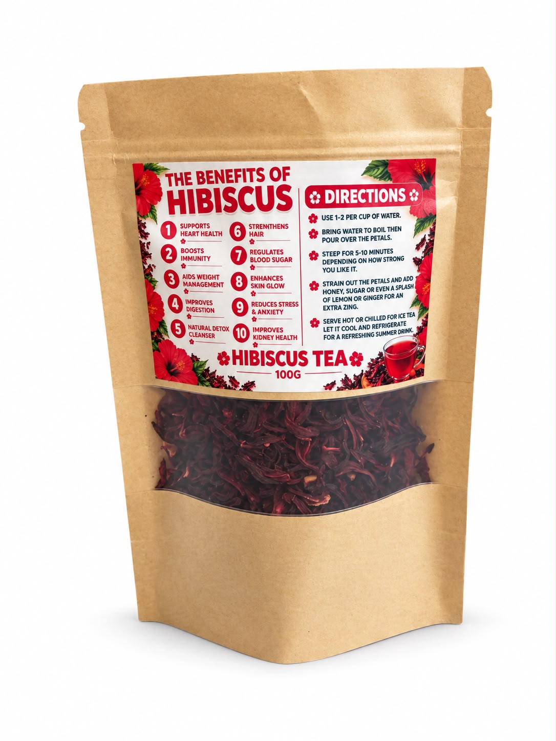 Ntetheh’s Collection hibiscus tea in its product pouch